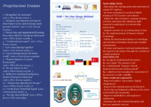 Brochure pieghevole presentazione dei progetti Erasmus